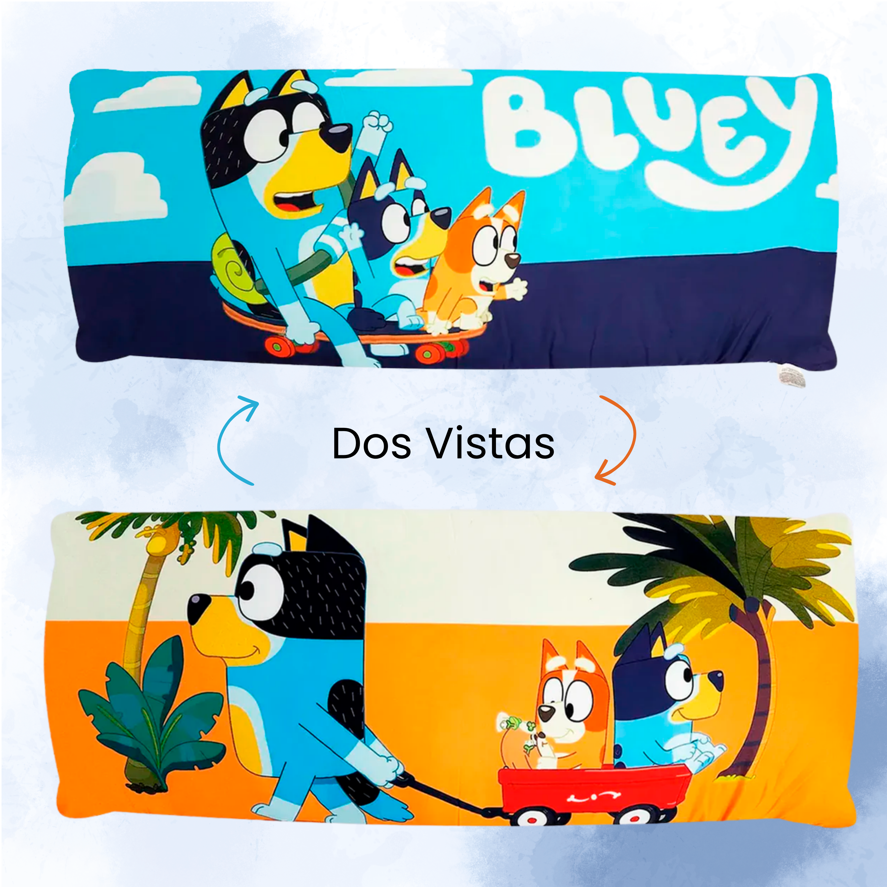 Almohada Súper Jumbo Ligera 120x50 Doble Vista Providencia® Bluey