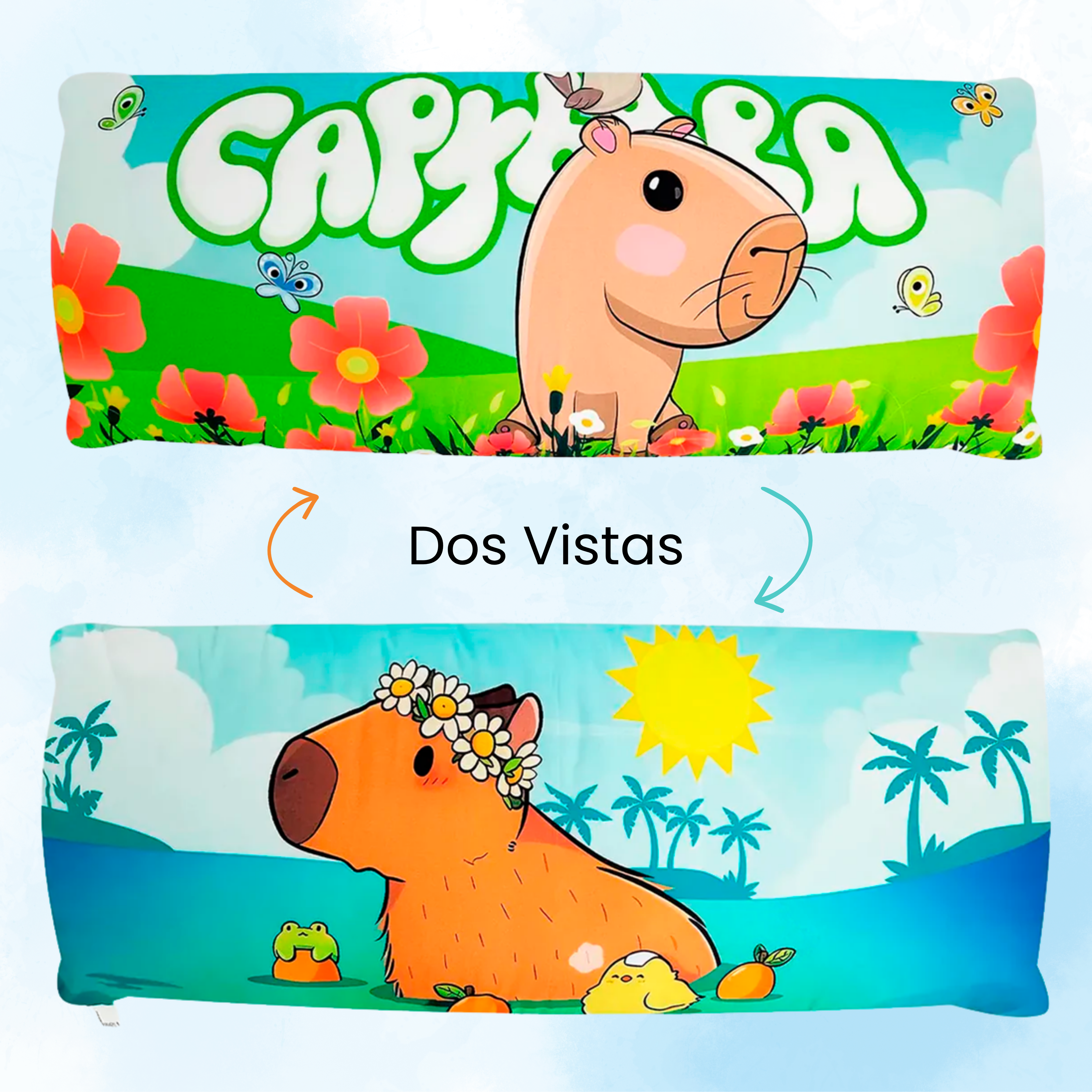 Almohada Súper Jumbo Ligera 120x50 Doble Vista Providencia® Capibara