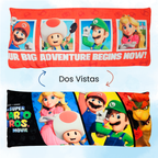 Almohada Súper Jumbo Ligera 120x50 Doble Vista Providencia® Mario Bros