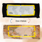 Almohada Súper Jumbo Ligera 120x50 Doble Vista Providencia® National Geographic Mapa