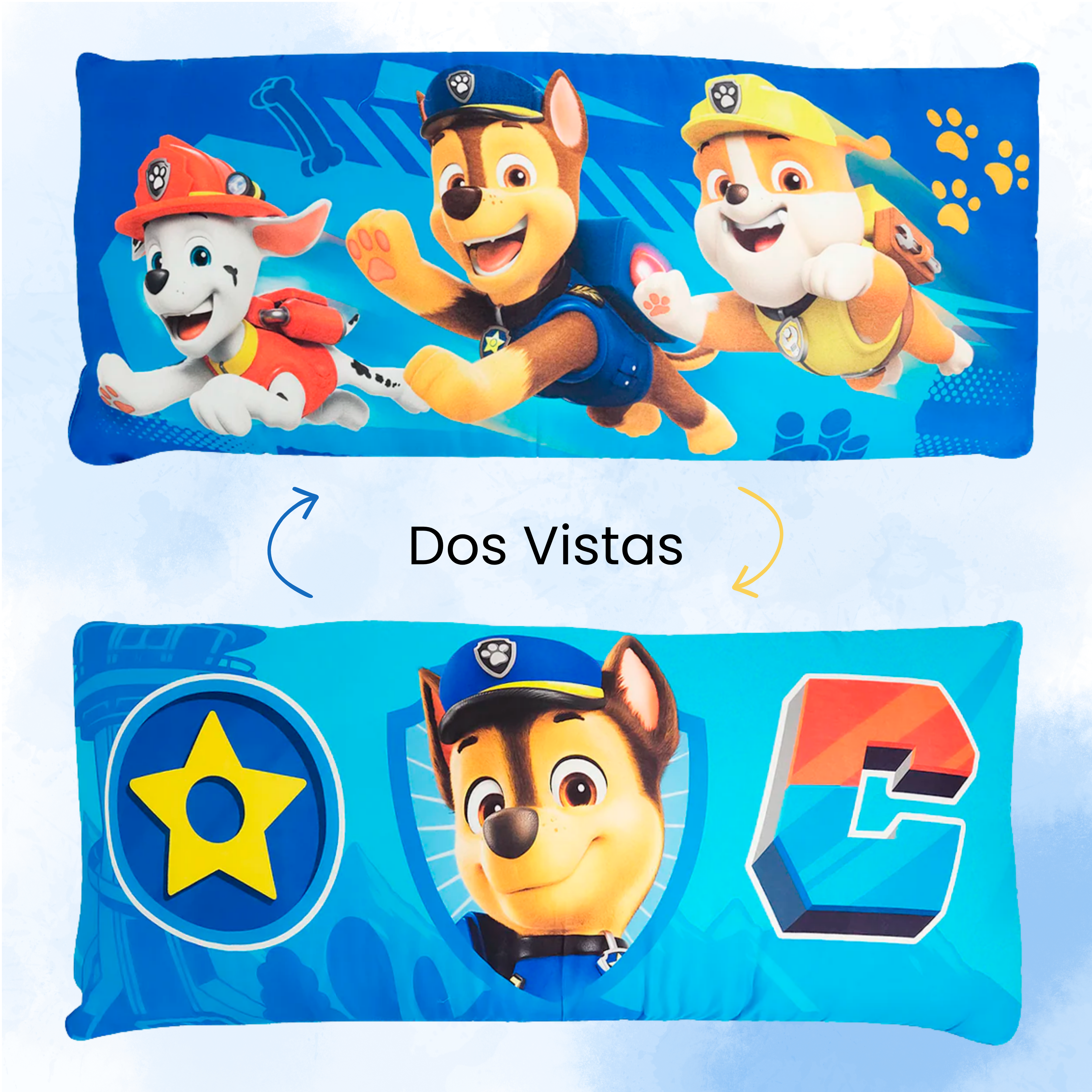 Almohada Súper Jumbo Ligera 120x50 Doble Vista Providencia® Paw Patrol
