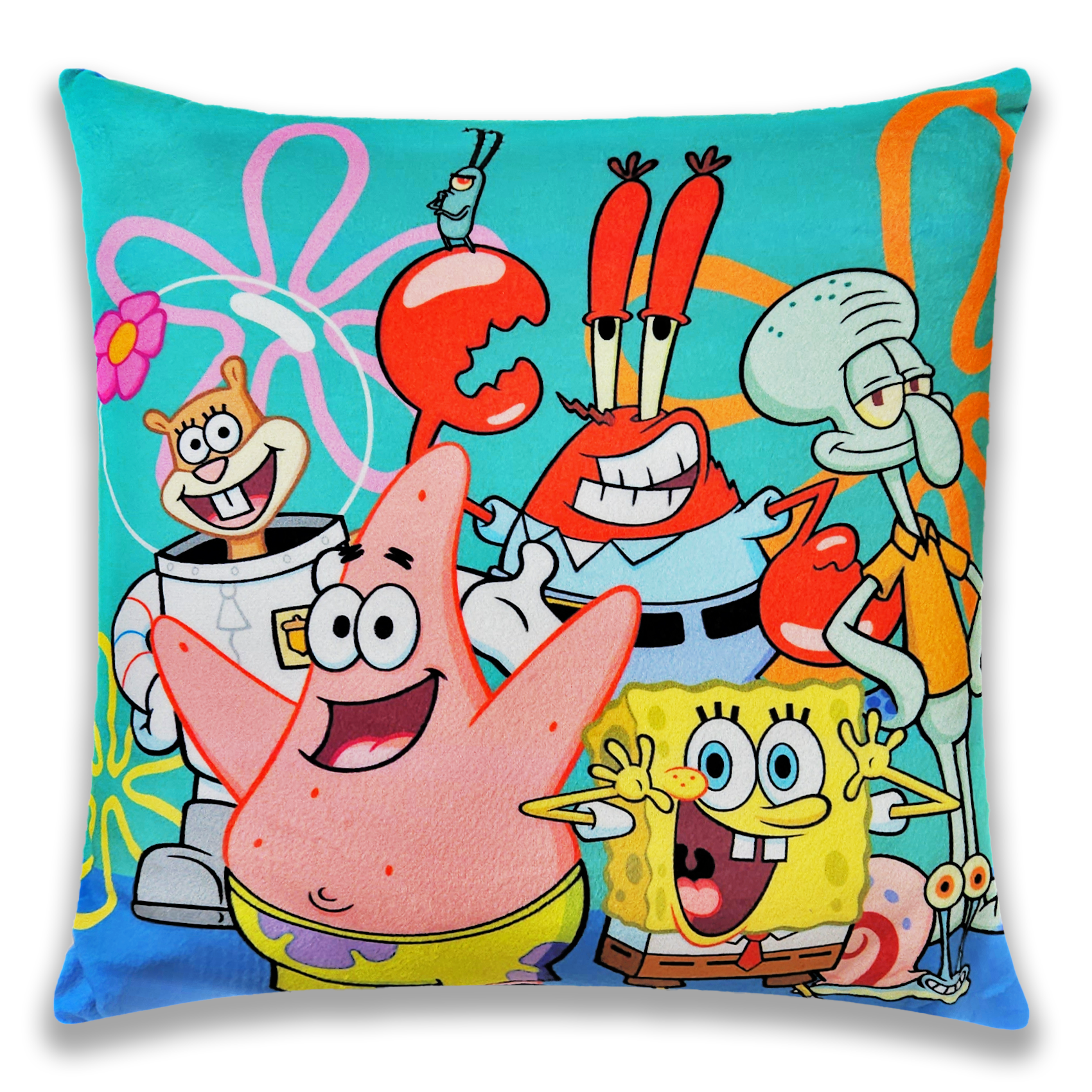 Cojín Reversible Infantil 45x45 Ultra Suave Bob Esponja Providencia®