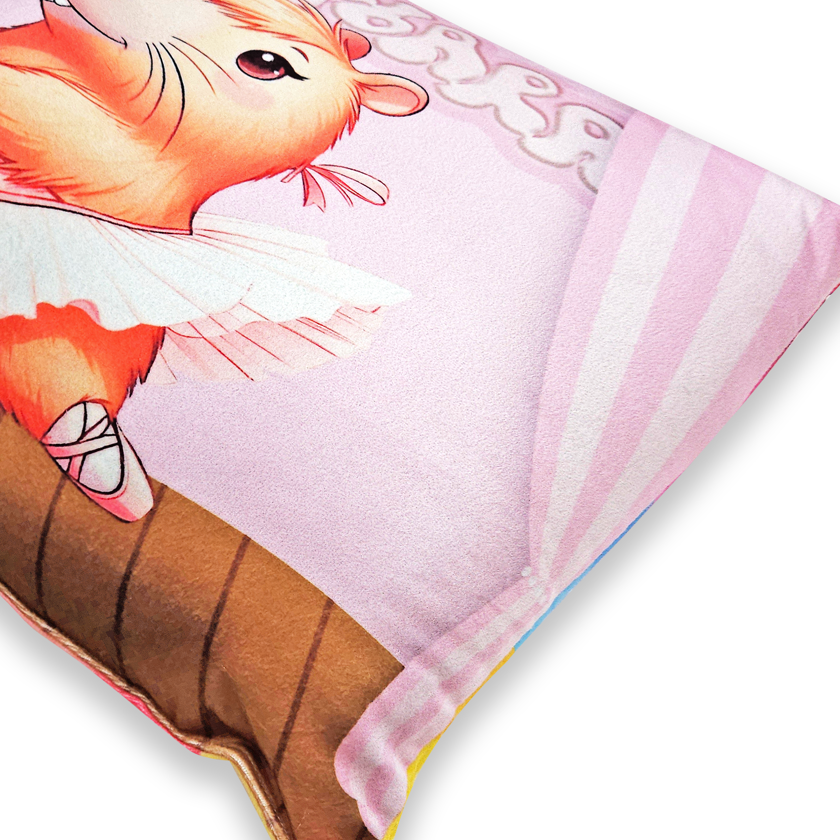 Cojín Reversible Infantil 45x45 Ultra Suave Capibara Arcoíris Providencia®