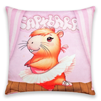 Cojín Reversible Infantil 45x45 Ultra Suave Capibara Arcoíris Providencia®