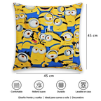 Cojín Reversible Infantil 45x45 Ultra Suave Minions Providencia®