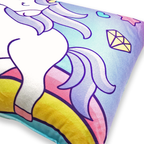 Cojín Reversible Infantil 45x45 Ultra Suave Unicornio Amor Providencia®