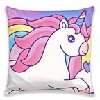 Cojín Reversible Infantil 45x45 Ultra Suave Unicornio Amor Providencia®