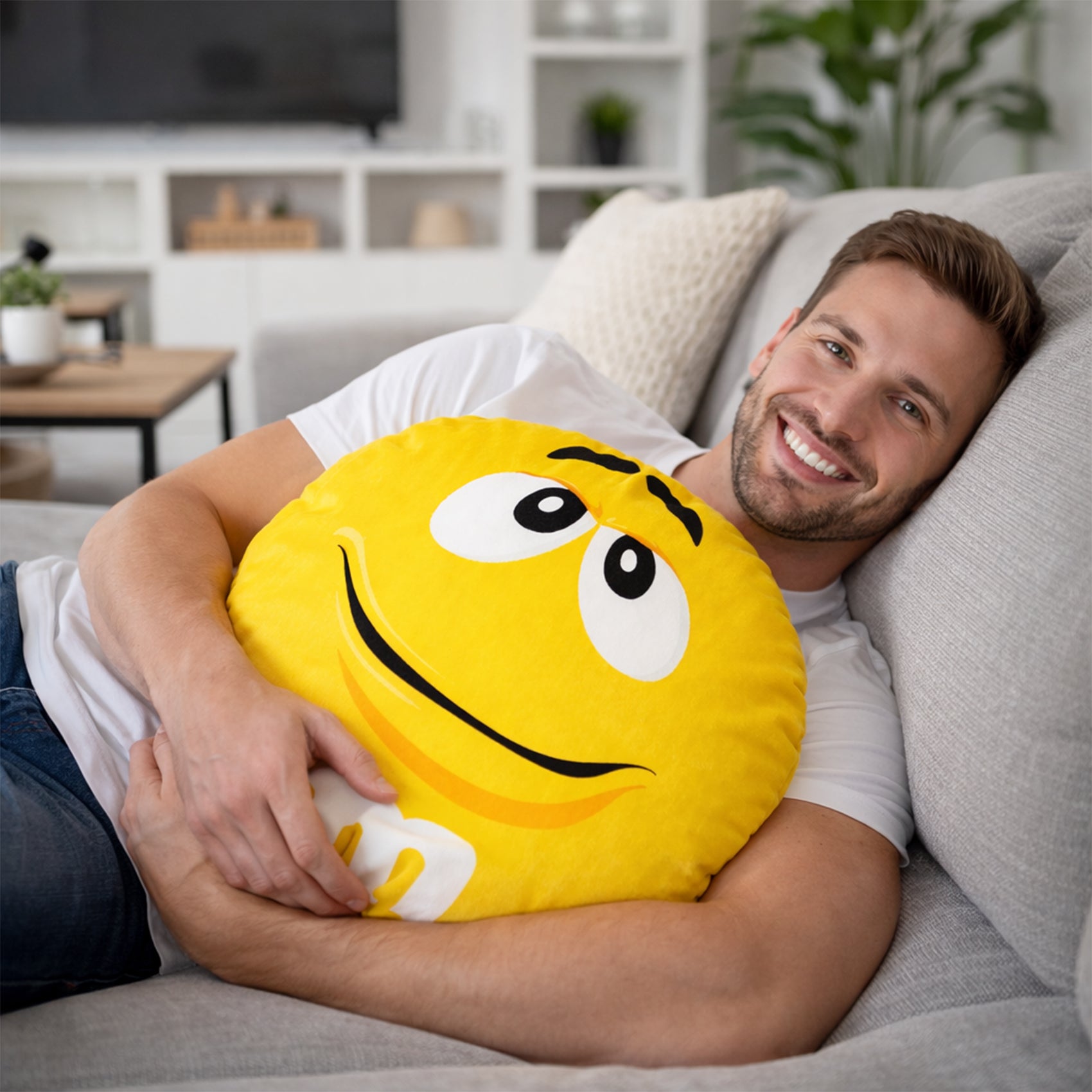 Cojín Decorativo Suave Diseños Divertidos Lunetas Amarillo Providencia®