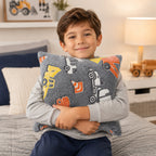 Almohada Infantil Pillow Suave Con Diseño Camiones