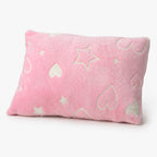 Almohada Infantil Pillow Suave Con Diseño Corazones Rosa