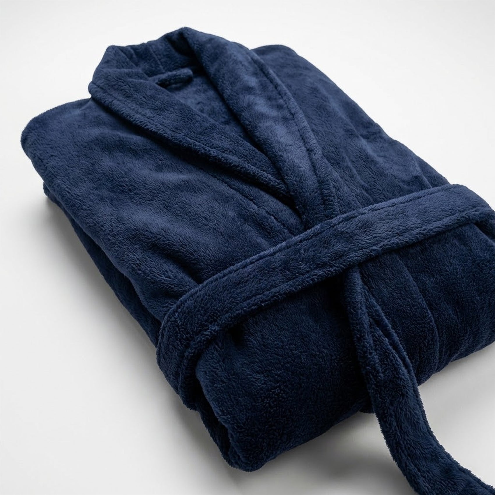 Bata De Descanso Suave 103x66cm Manga Larga Unisex Azul Oscuro