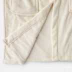 Bata De Descanso Suave 103x66cm Manga Larga Unisex Beige