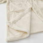 Bata De Descanso Suave 103x66cm Manga Larga Unisex Beige