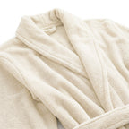Bata De Descanso Suave 103x66cm Manga Larga Unisex Beige