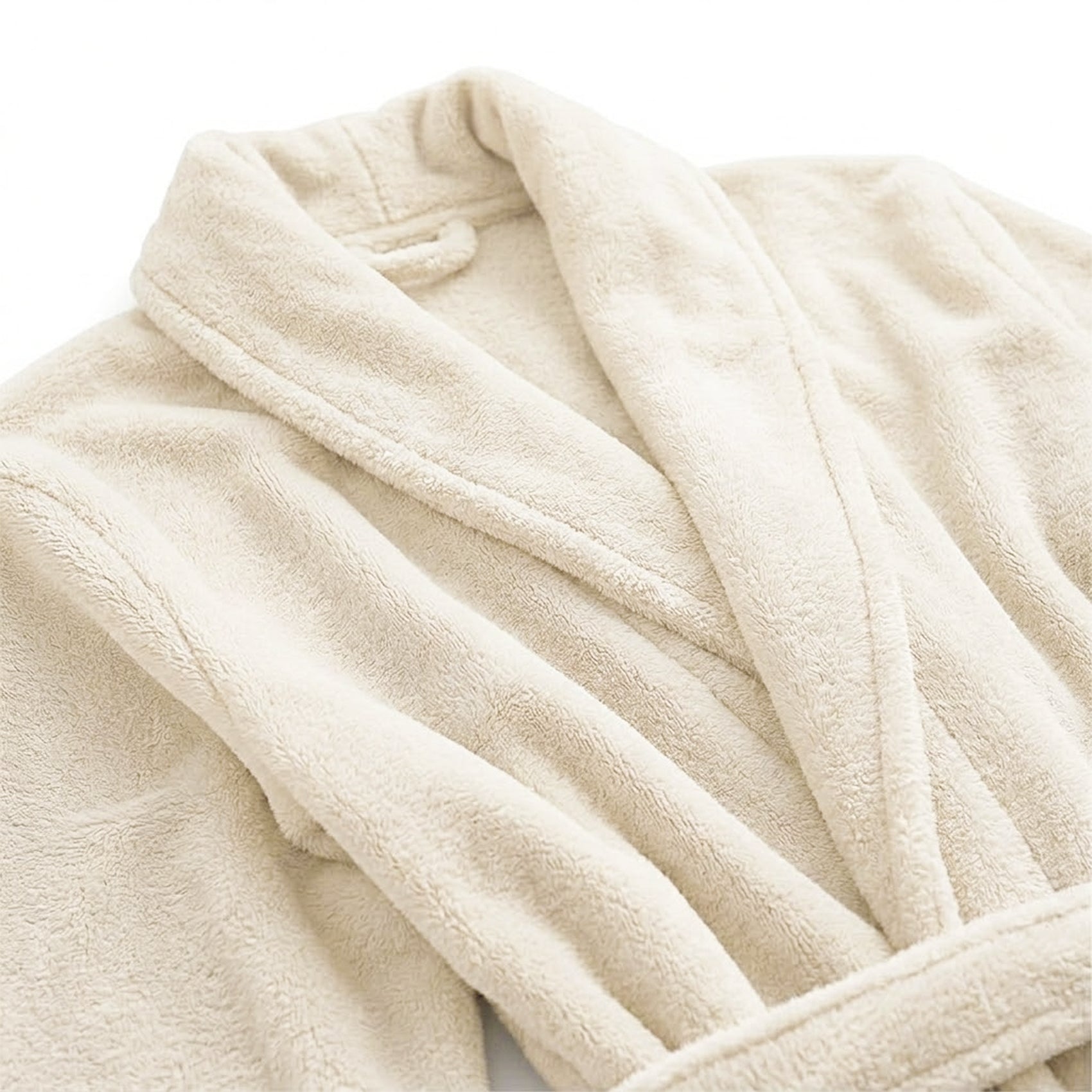 Bata De Descanso Suave 103x66cm Manga Larga Unisex Beige