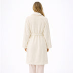 Bata De Descanso Suave 103x66cm Manga Larga Unisex Beige