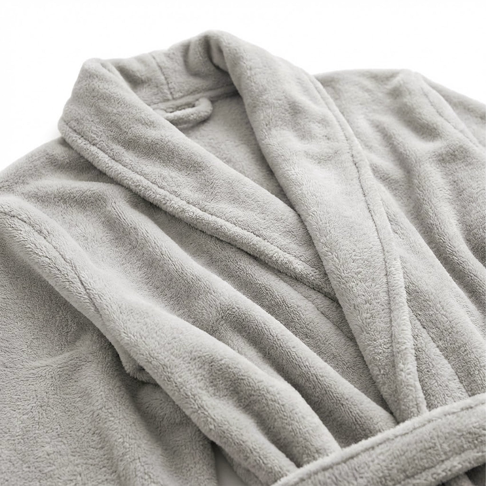 Bata De Descanso Suave 103x66cm Manga Larga Unisex Gris