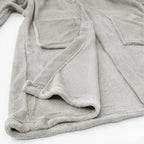 Bata De Descanso Suave 103x66cm Manga Larga Unisex Gris