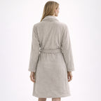 Bata De Descanso Suave 103x66cm Manga Larga Unisex Gris