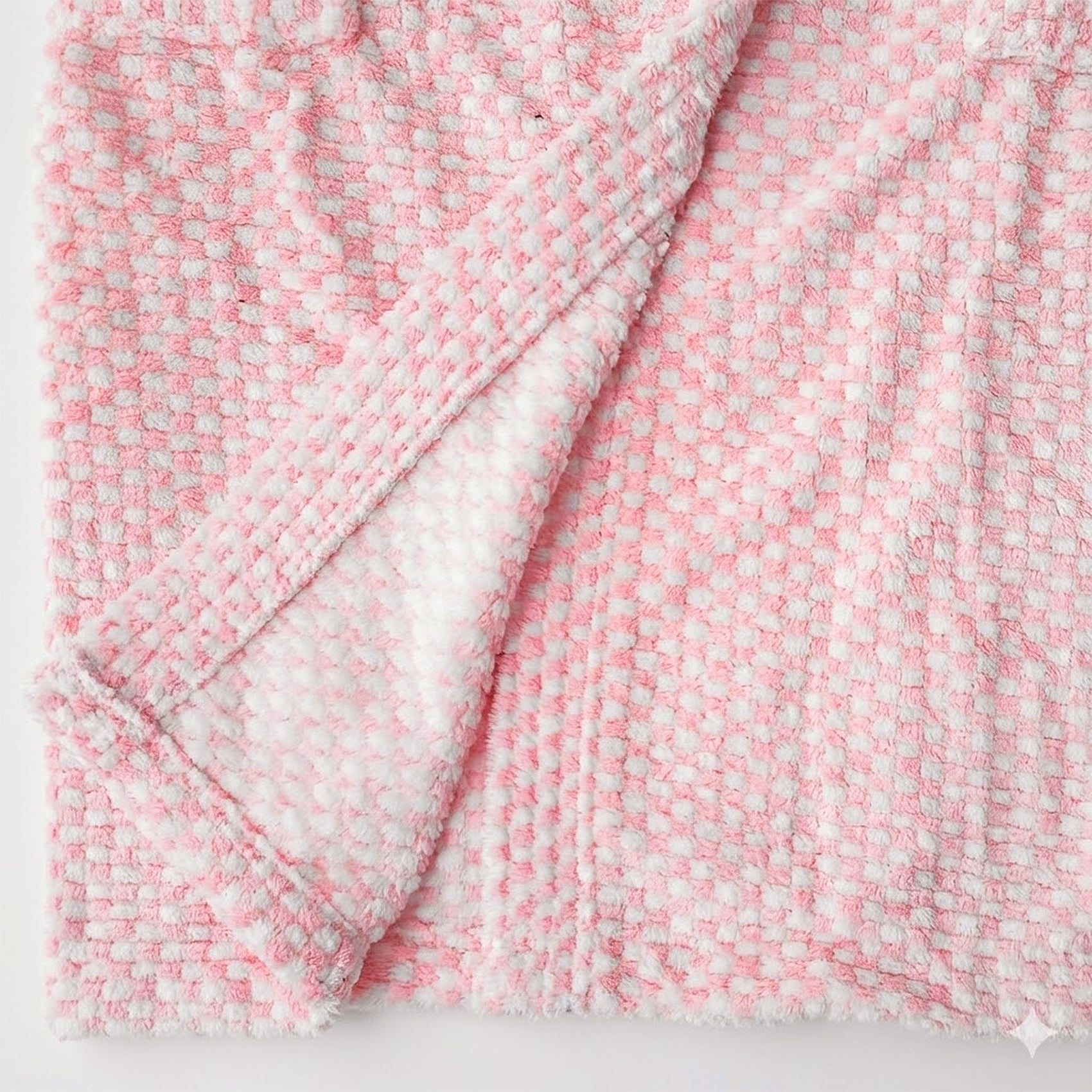 Bata Domino Suave Para Descanso / Baño Con Bolsillos Unisex Rosa