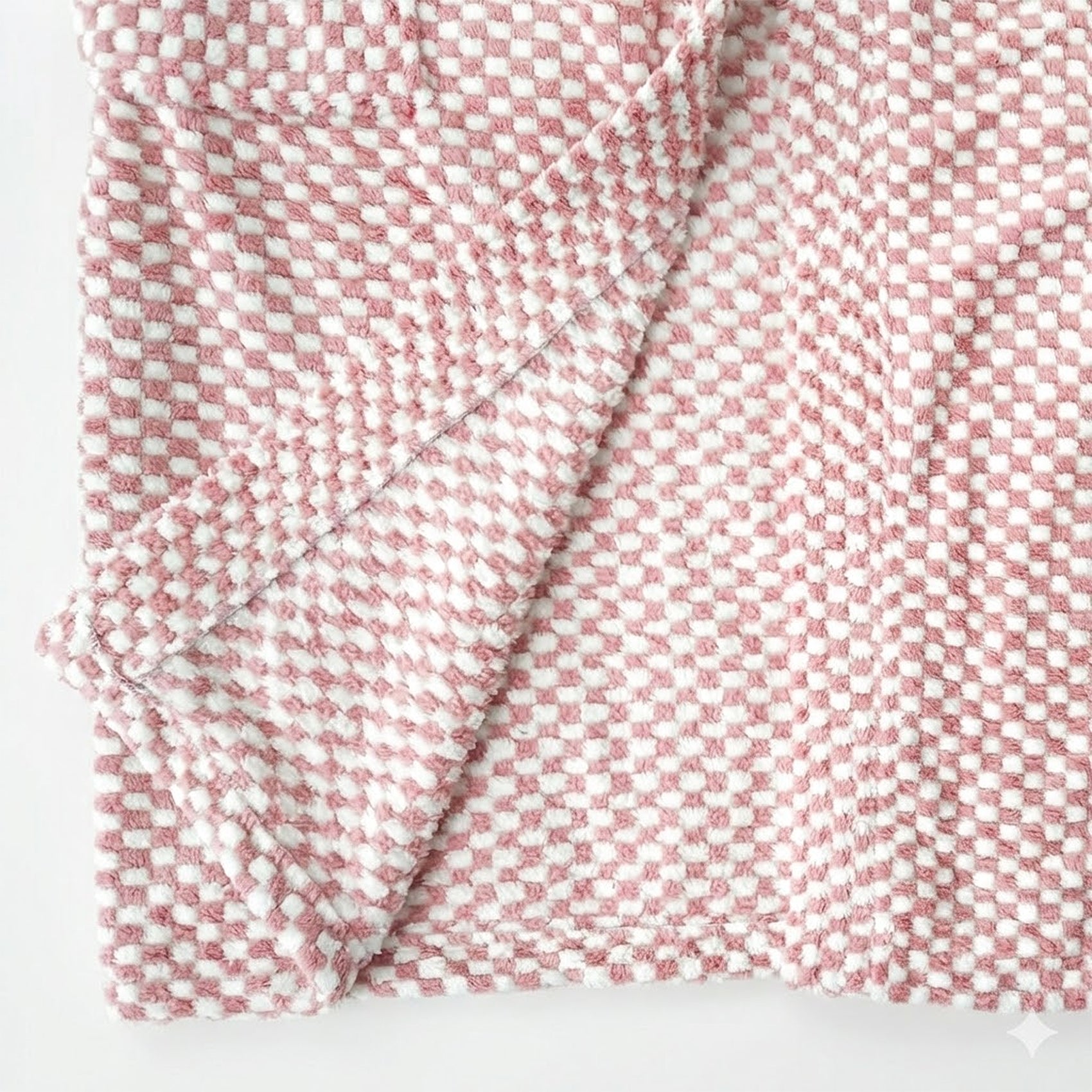 Bata Domino Suave Para Descanso / Baño Con Bolsillos Unisex Rosa Palo