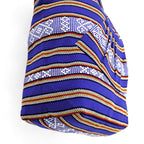 Bolsa Artesanal Abanico Tipo Tote Para Mujer 50x40cm Azul