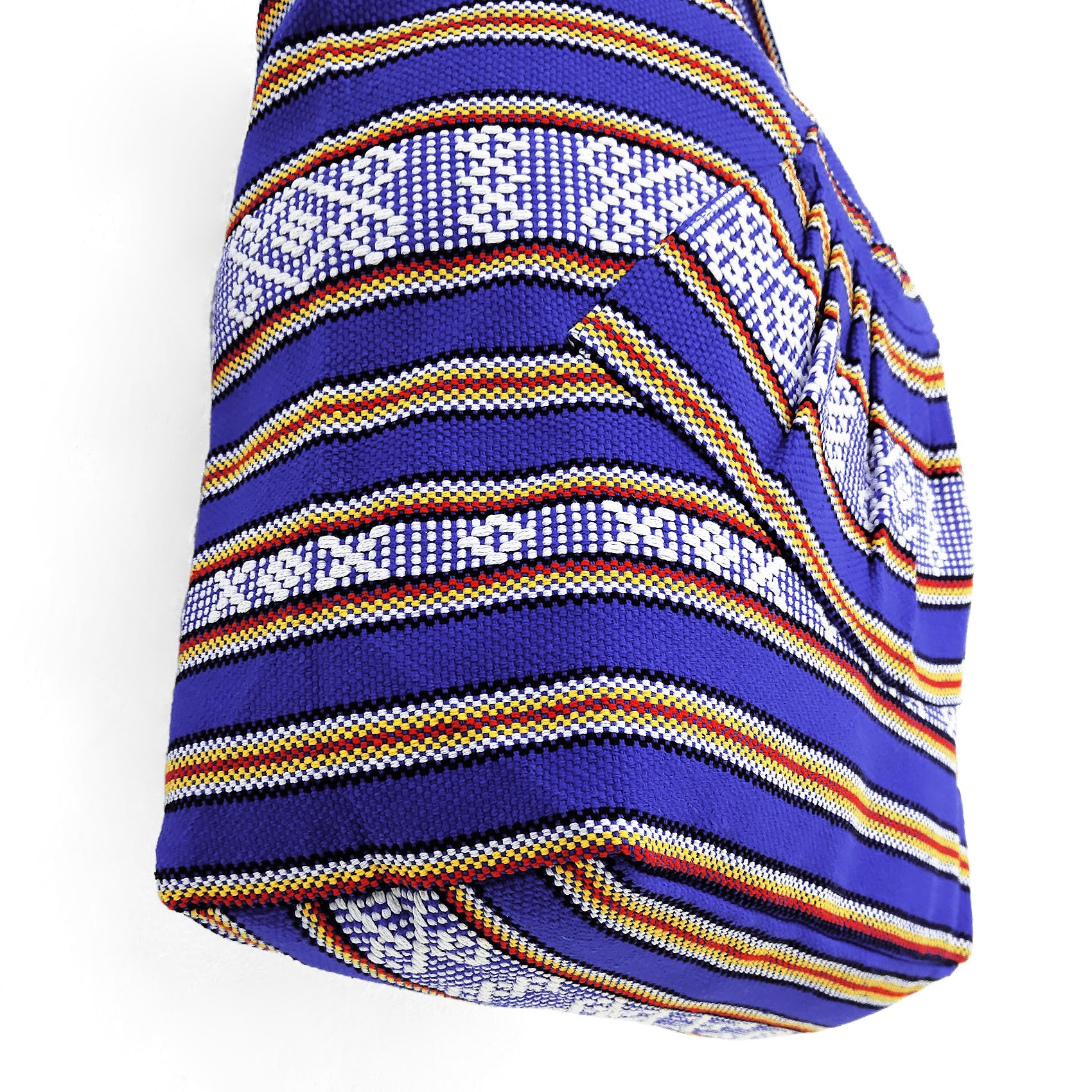 Bolsa Artesanal Abanico Tipo Tote Para Mujer 50x40cm Azul