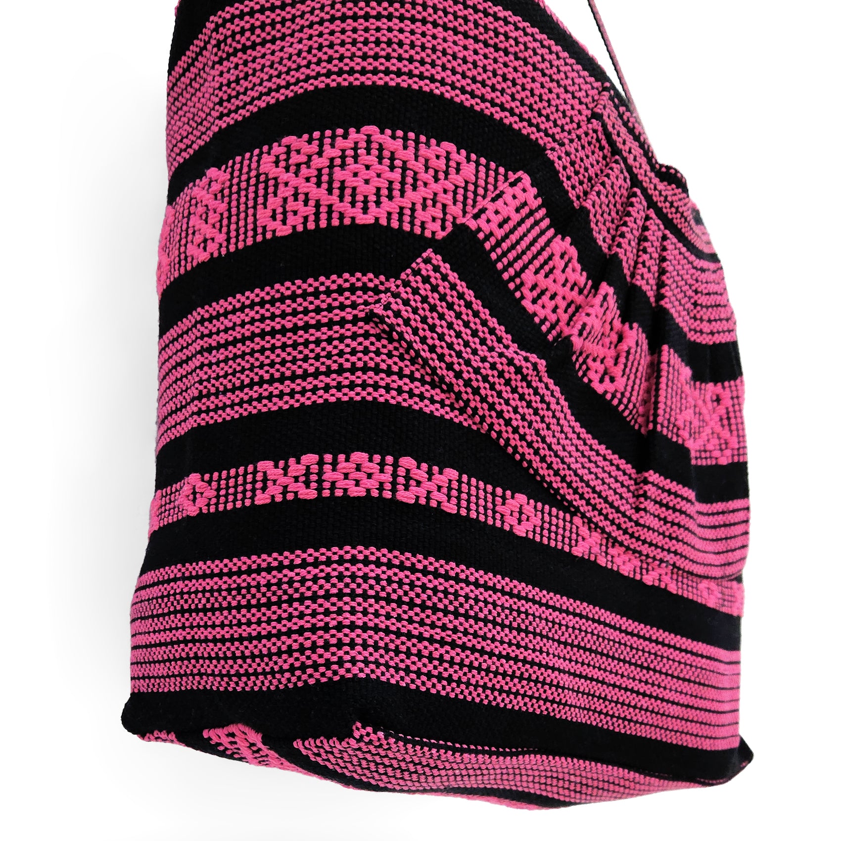 Bolsa Artesanal Abanico Tipo Tote Para Mujer 50x40cm Fucsia