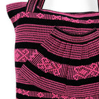 Bolsa Artesanal Abanico Tipo Tote Para Mujer 50x40cm Fucsia