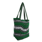 Bolsa Artesanal Abanico Tipo Tote Para Mujer 50x40cm Verde