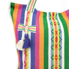 Bolsa Artesanal Mexicana Tipo Tote Bag Para Mujer 45x45cm Arcoíris