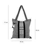 Bolsa Artesanal Mexicana Tipo Tote Bag Para Mujer 45x45cm Negro