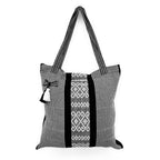 Bolsa Artesanal Mexicana Tipo Tote Bag Para Mujer 45x45cm Negro