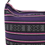 Bolsa Artesanal De Playa Tipo Tote Para Mujer 52x42cm Morado
