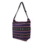 Bolsa Artesanal De Playa Tipo Tote Para Mujer 52x42cm Morado