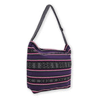 Bolsa Artesanal De Playa Tipo Tote Para Mujer 52x42cm Morado