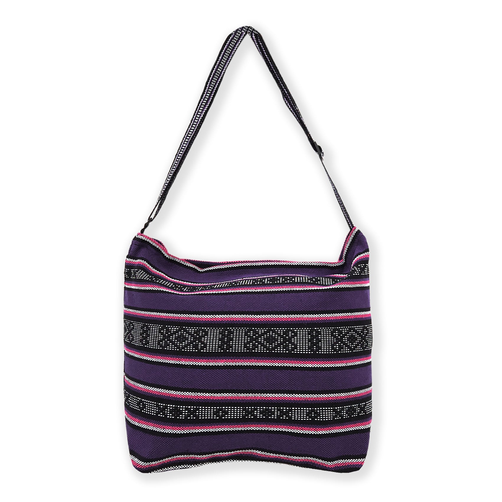 Bolsa Artesanal De Playa Tipo Tote Para Mujer 52x42cm Morado