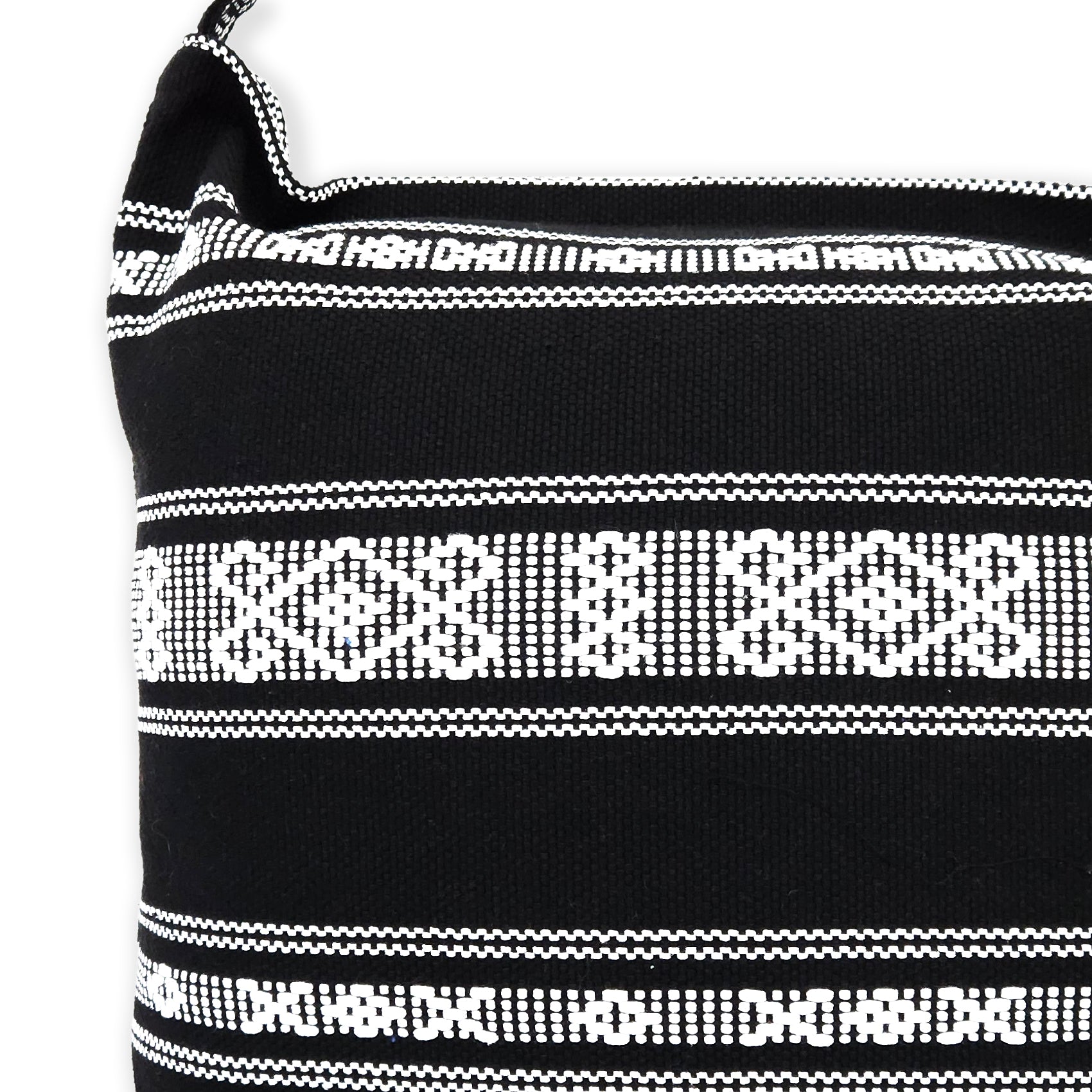 Bolsa Artesanal De Playa Tipo Tote Para Mujer 52x42cm Negro