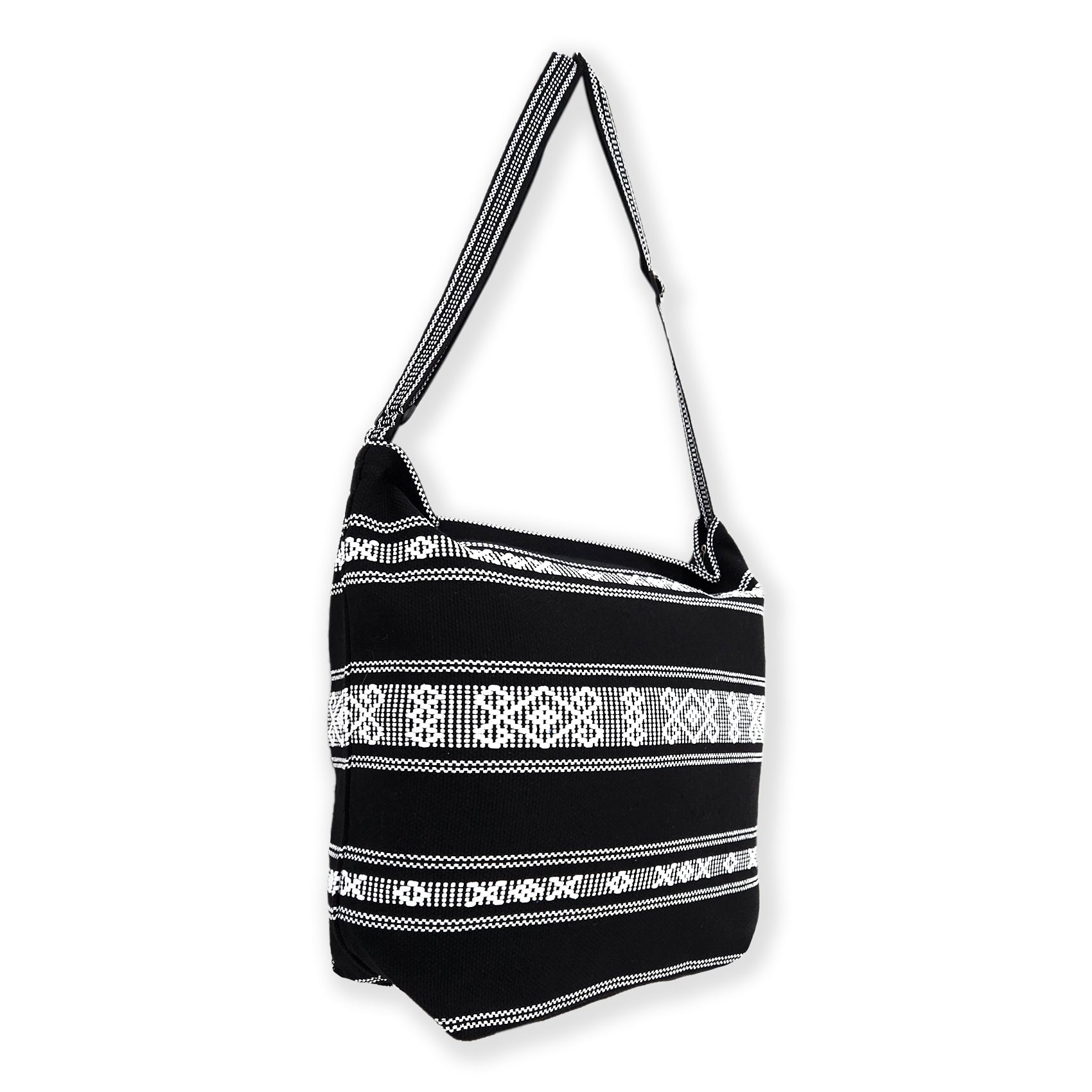 Bolsa Artesanal De Playa Tipo Tote Para Mujer 52x42cm Negro