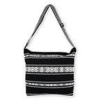 Bolsa Artesanal De Playa Tipo Tote Para Mujer 52x42cm Negro