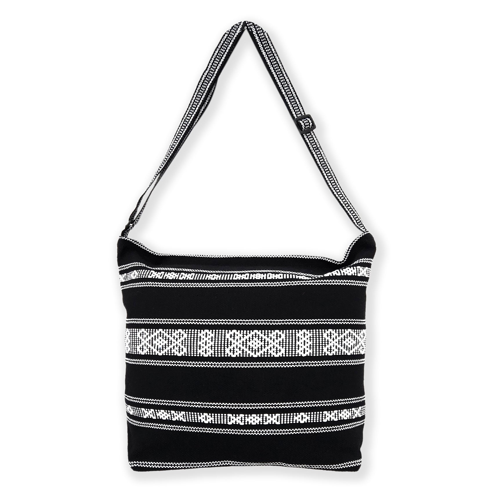 Bolsa Artesanal De Playa Tipo Tote Para Mujer 52x42cm Negro