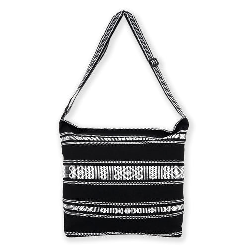 Bolsa Artesanal De Playa Tipo Tote Para Mujer 52x42cm Negro