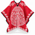 Jorongo Gaban Artesanal Mexicano Calendario Rojo