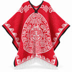 Jorongo Gaban Artesanal Mexicano Calendario Rojo