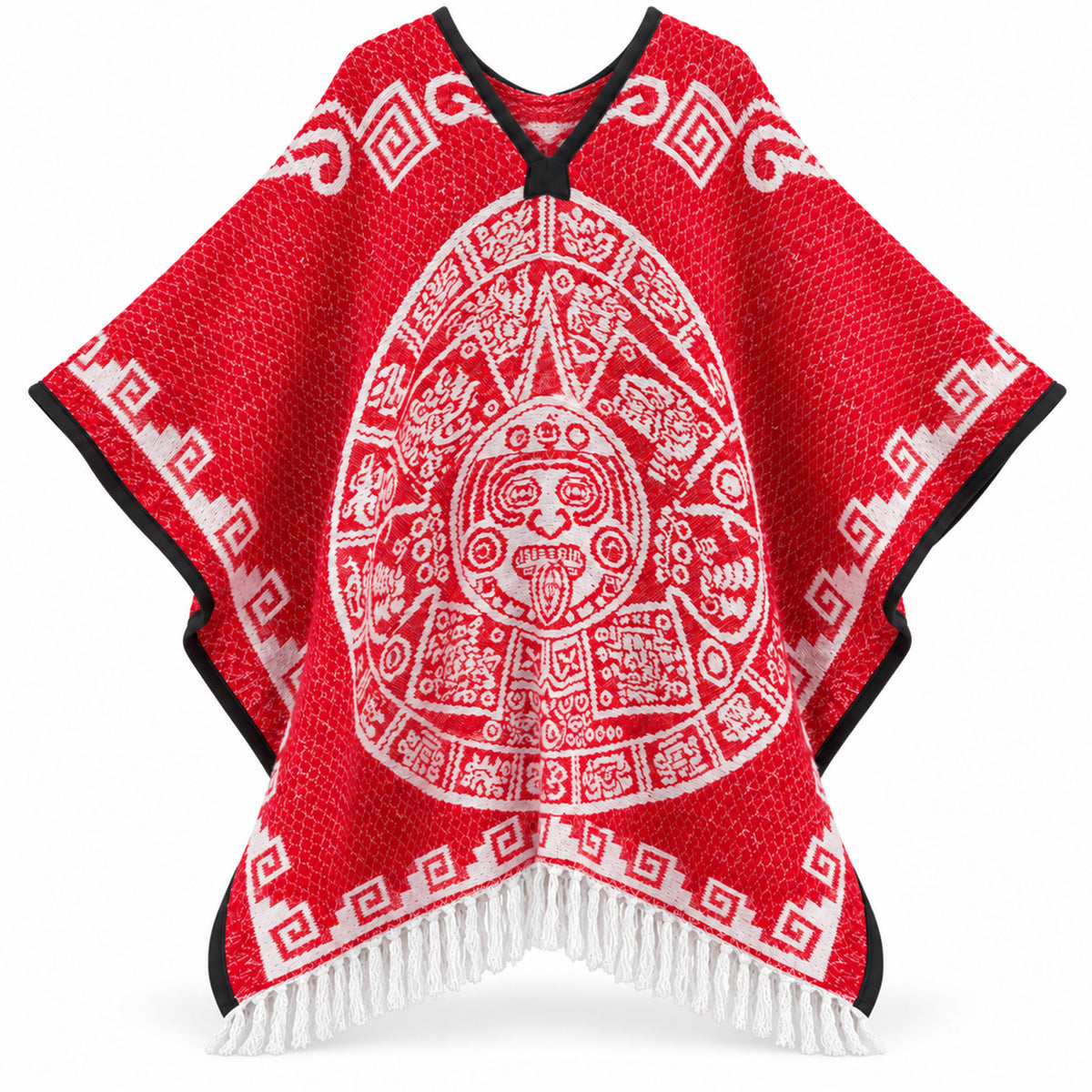 Jorongo Gaban Artesanal Mexicano Calendario Rojo