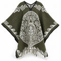 Jorongo Gaban Artesanal Mexicano Calendario Verde Musgo