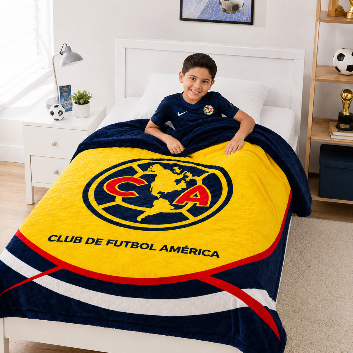 Cobertor Borrega Individual Futbol 1.50x2.00m Providencia® America