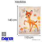 Manta De Cuna Raschel 140x110cm Dibujos Animados Providencia® Bambi