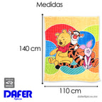 Manta De Cuna Raschel 140x110cm Dibujos Animados Providencia® Winiie Phoo