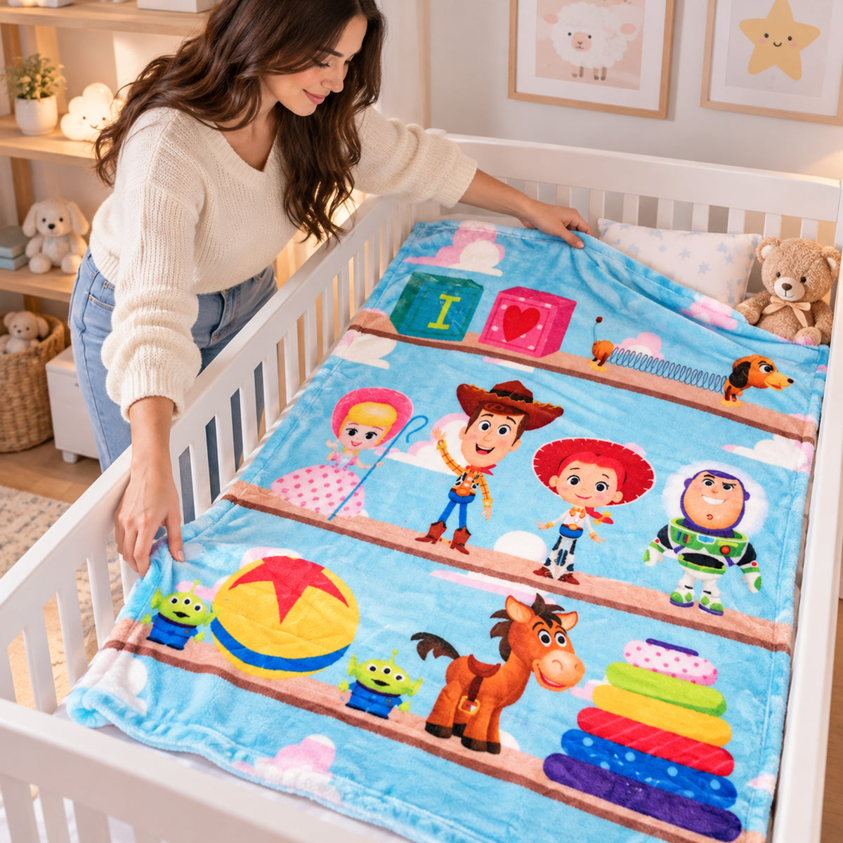 Manta De Cuna Raschel 140x110cm Dibujos Animados Providencia® Toy Story